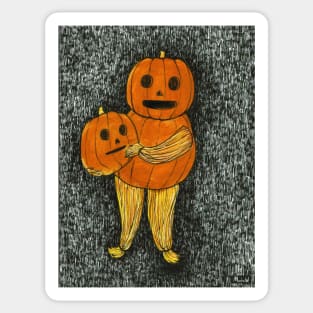 Pumpkin Person Sticker